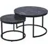 Citrus Round Nesting Coffee Tables - Black, MDF