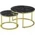 Citrus Round Nesting Coffee Tables - Black, MDF