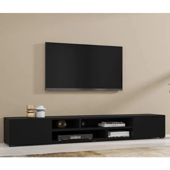 Citrus TV Stand with 2 Doors - Black image