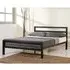 City Block Double Bed Frame - Black, Metal