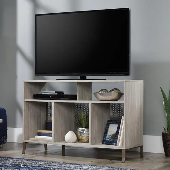 City Centre TV Stand - Champagne Oak, Metal