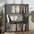 Civilla Bookcase and Room Divider - Grey, Pinewood