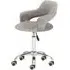 Civo Velvet Office Chair with Curved Back - Grey