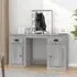 Claire Dressing Table with LED Lights - Grey Sonoma Oak