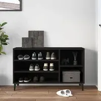Clanton Shoe Storage Bench - Black, Engineered Wood