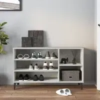 Clanton Shoe Storage Bench - Concrete Effect, Engineered Wood