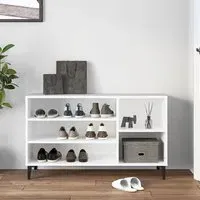 Clanton Shoe Storage Bench - White, Engineered Wood