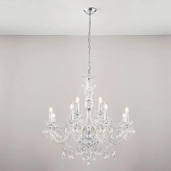 Clarence 12 Lights Ceiling Pendant Light - Polished Chrome