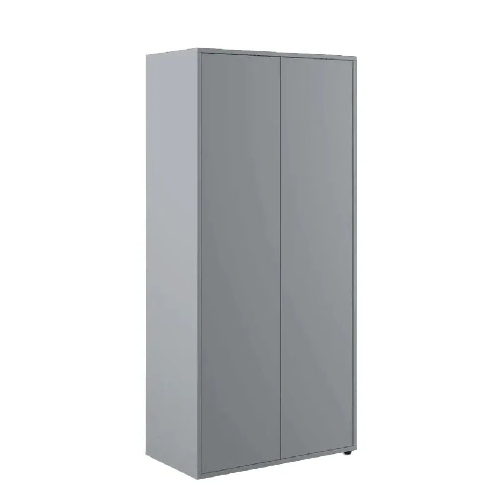 Clarion 2-Door Wardrobe - Grey, Laminated Board