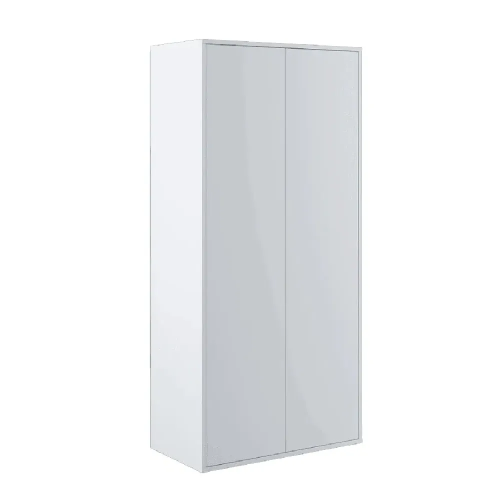 Clarion 2-Door Wardrobe - Matt White, Laminated Board