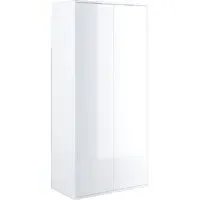 Clarion 2-Door Wardrobe - White, High Gloss