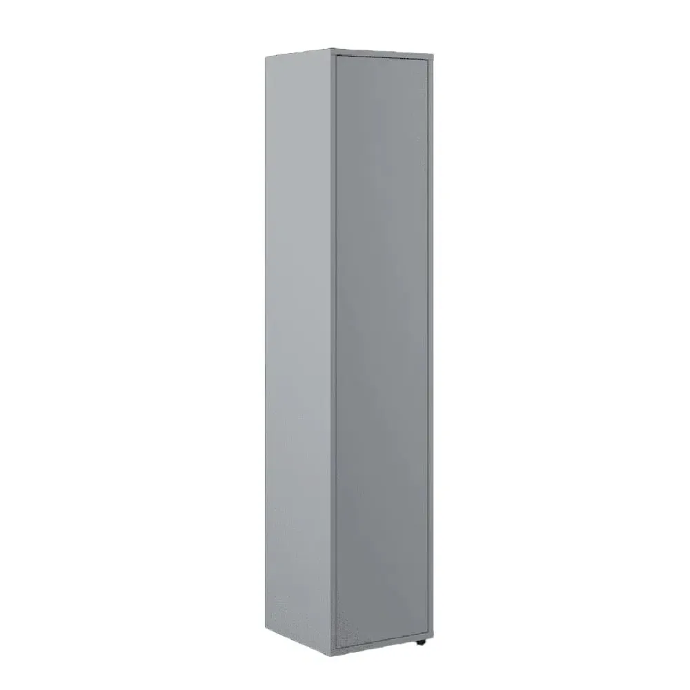 Clarion Storage Cabinet with 1 Door - Grey, Laminated Board