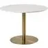 Clarkston Round Dining Table - White, Marble