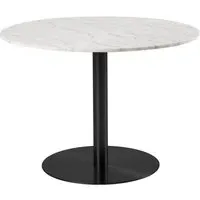 Clarkston Round Dining Table - White, Marble