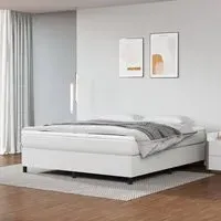 Clarkston Super King Size Bed Frame - White, Faux Leather