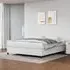 Clarkston Super King Size Bed Frame - White, Faux Leather