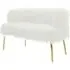 Clarox 2-Seater Sofa - White, Faux Fur