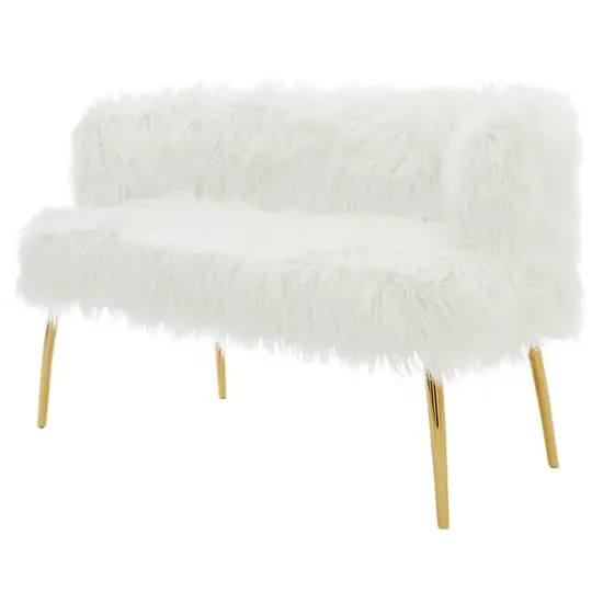 Clarox 2-Seater Sofa - White, Faux Fur image