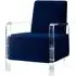 Clarox Upholstered Accent Chair - Blue, Velvet
