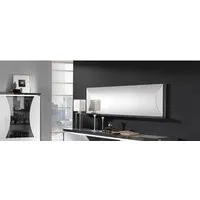 Clarus Rectangular Wall Mirror - White, Gloss Lacquer