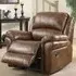 Claton 1-Seater Recliner Sofa - Tan, Faux Leather