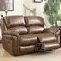 Claton 2-Seater Recliner Sofa - Tan, Faux Leather