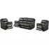 Claton 3+1+1 Seater Recliner Sofa Set - Black, Faux Leather