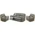 Claton 3+1+1 Seater Recliner Sofa Set - Grey, Faux Leather