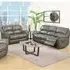 Claton 3+2 Seater Recliner Sofa Set - Grey, Faux Leather