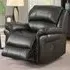 Claton Recliner Armchair - Black, Faux Leather