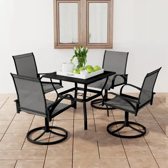 Clayton 5-Piece Garden Dining Set - Anthracite, Steel product
