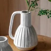 Clayton Large Ceramic Handled Vase - White