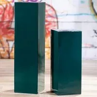 Clayton Set of 2 Decorative Pillars - Blue, Fiberglass