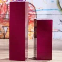 Clayton Set of 2 Decorative Pillars - Pink, Fiberglass