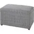 Clemson Storage Ottoman - Black and White, Fabric