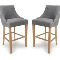 Clifton Bar Chairs - Grey, Oak