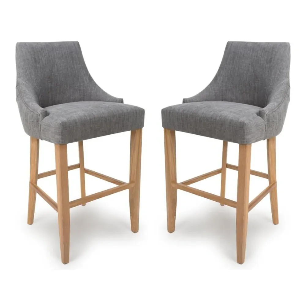 Clifton Bar Chairs - Grey, Oak image
