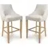 Clifton Bar Chairs - Linen, Oak