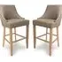 Clifton Bar Chairs - Taupe, Oak