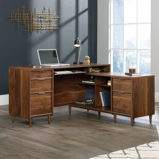 Clifton Place L-Shaped Computer Desk - Grand Walnut