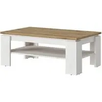 Clinton Coffee Table - White, Oak