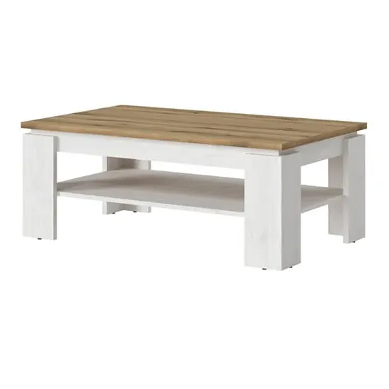 Clinton Coffee Table - White, Oak