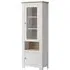 Clinton Display Cabinet with 2 Doors - White, Oak