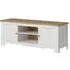 Clinton TV Stand with 2 Doors - White, Oak