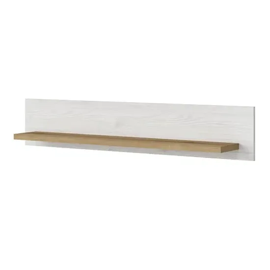 Clinton Wall Shelf - White, Oak image
