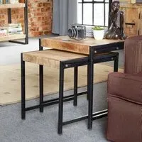 Clio Nest of 2 Tables - Oak