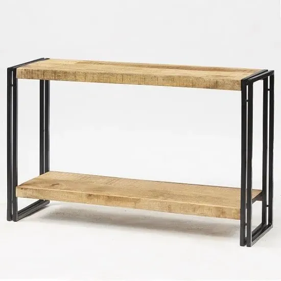 Clio Rectangular Console Table - Reclaimed Wood, Metal