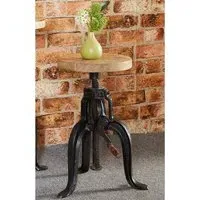 Clio Small Side Table - Reclaimed Wood, Metal