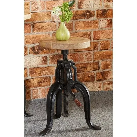 Clio Small Side Table - Reclaimed Wood, Metal image