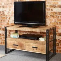 Clio TV Stand with 2 Drawers - Oak
